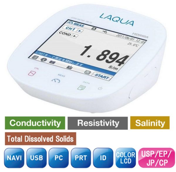 High-accuracy HORIBA EC2000 meter for measuring electrical conductivity in solutions