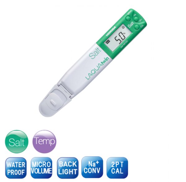 Easy-to-use portable salt meter for measuring salt concentration