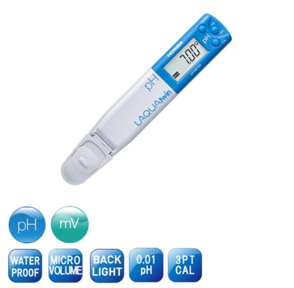 Handheld digital pH meter for laboratory and field use