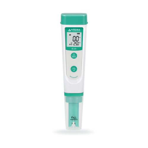 Apera EC20 pocket conductivity meter with backlit LCD display